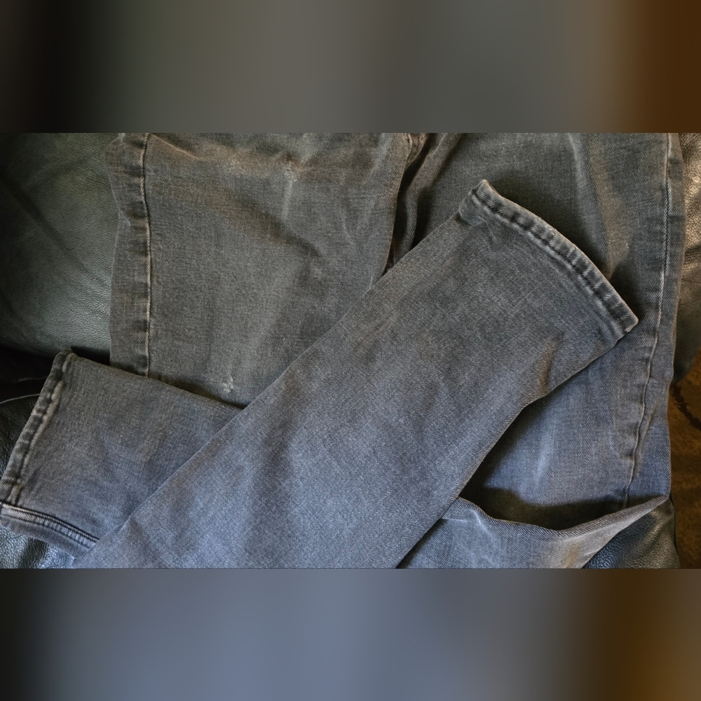 & Denim Men's Slim Straight Jeans Gray/black Sz32 - Picture 8 of 9